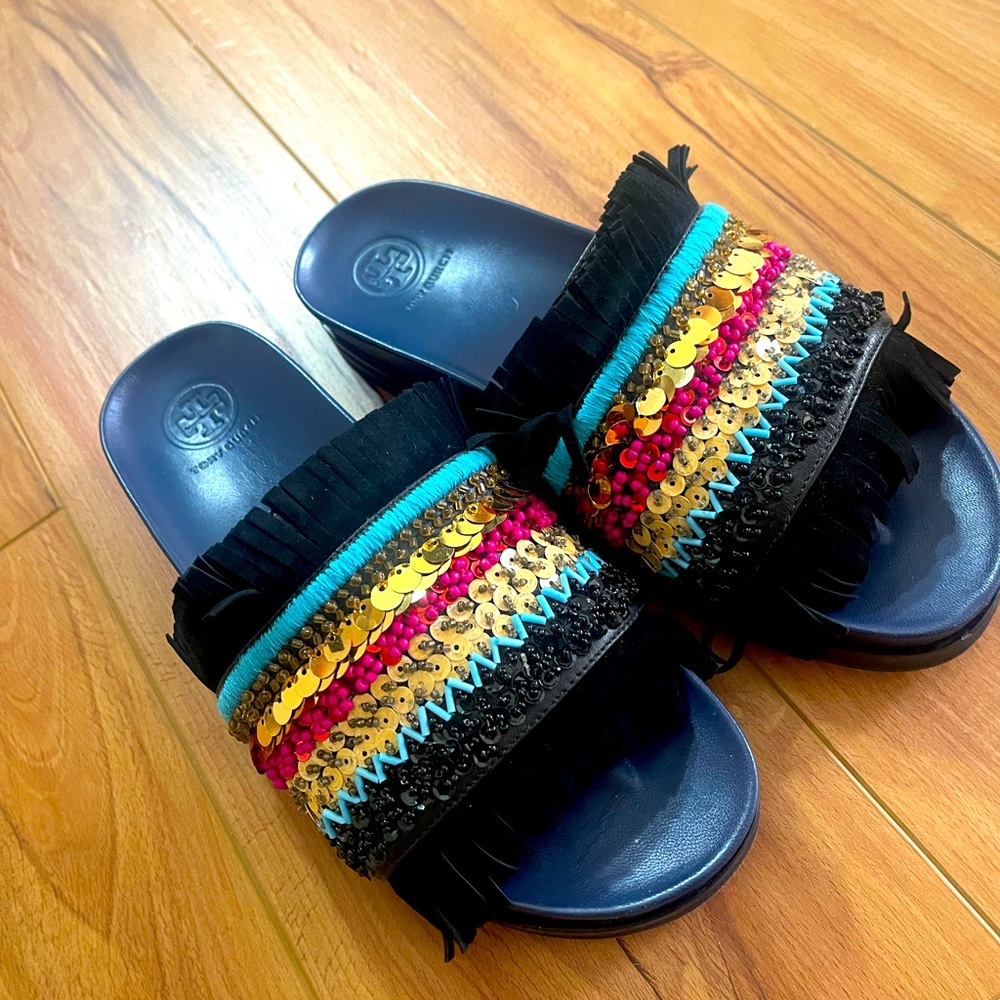 SIZE 7 Tory Burch Isle Slide - with Box and Bag